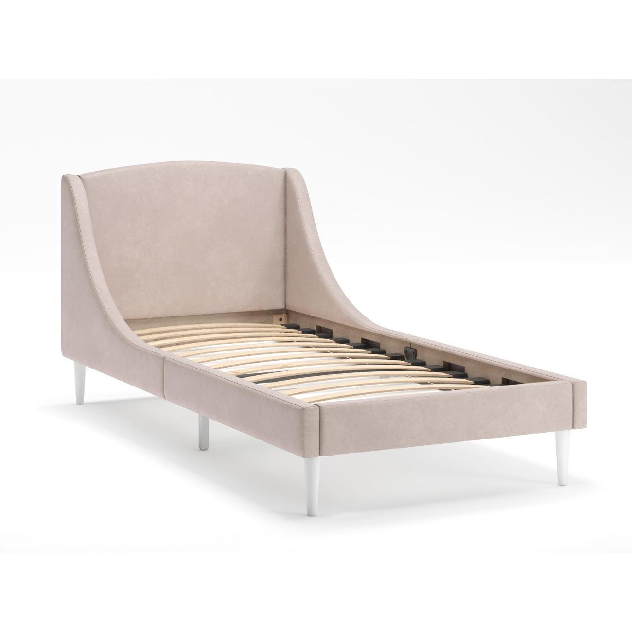 Кровать Monofix ЛОТТИ, 90х200 см, микровелюр бежевый