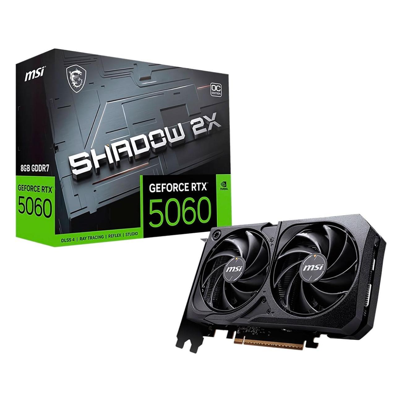 Видеокарта MSI GeForce RTX 5060 8G SHADOW 2X OC