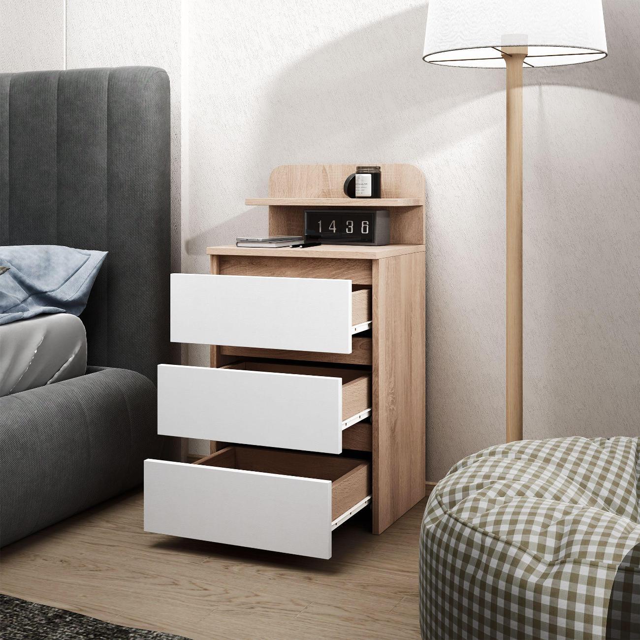 Тумба MFMaster Витто-7132 дуб сонома-белый