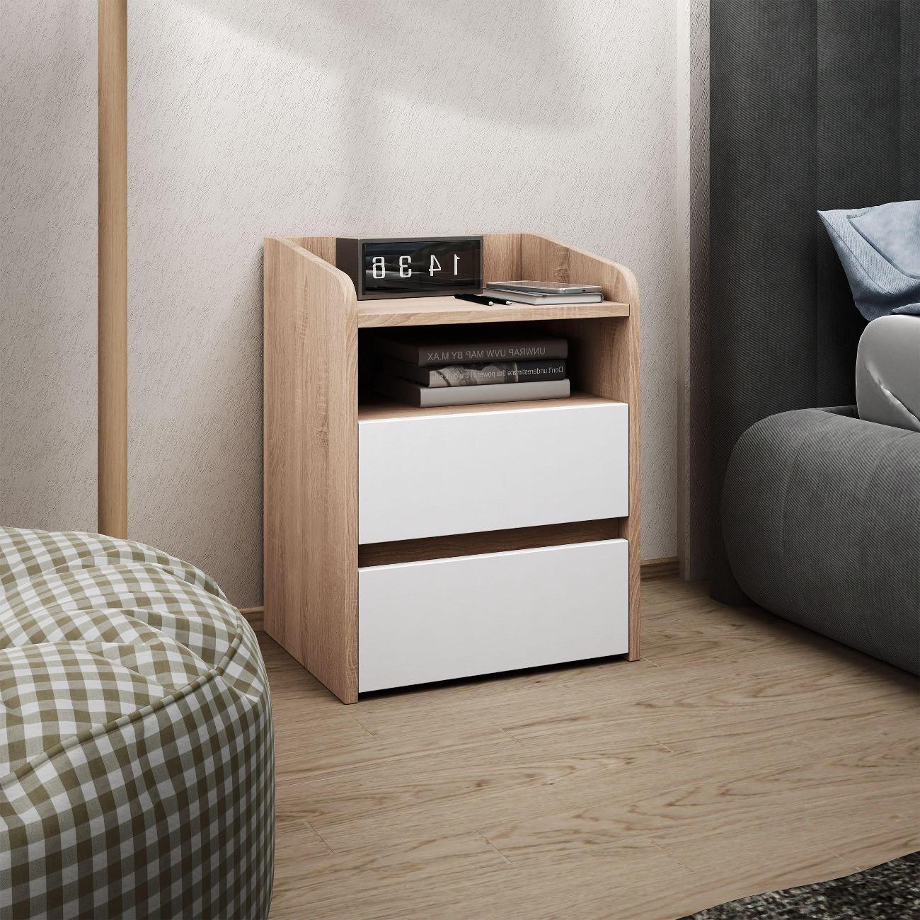 Тумба MFMaster Витто-184 дуб сонома-белый