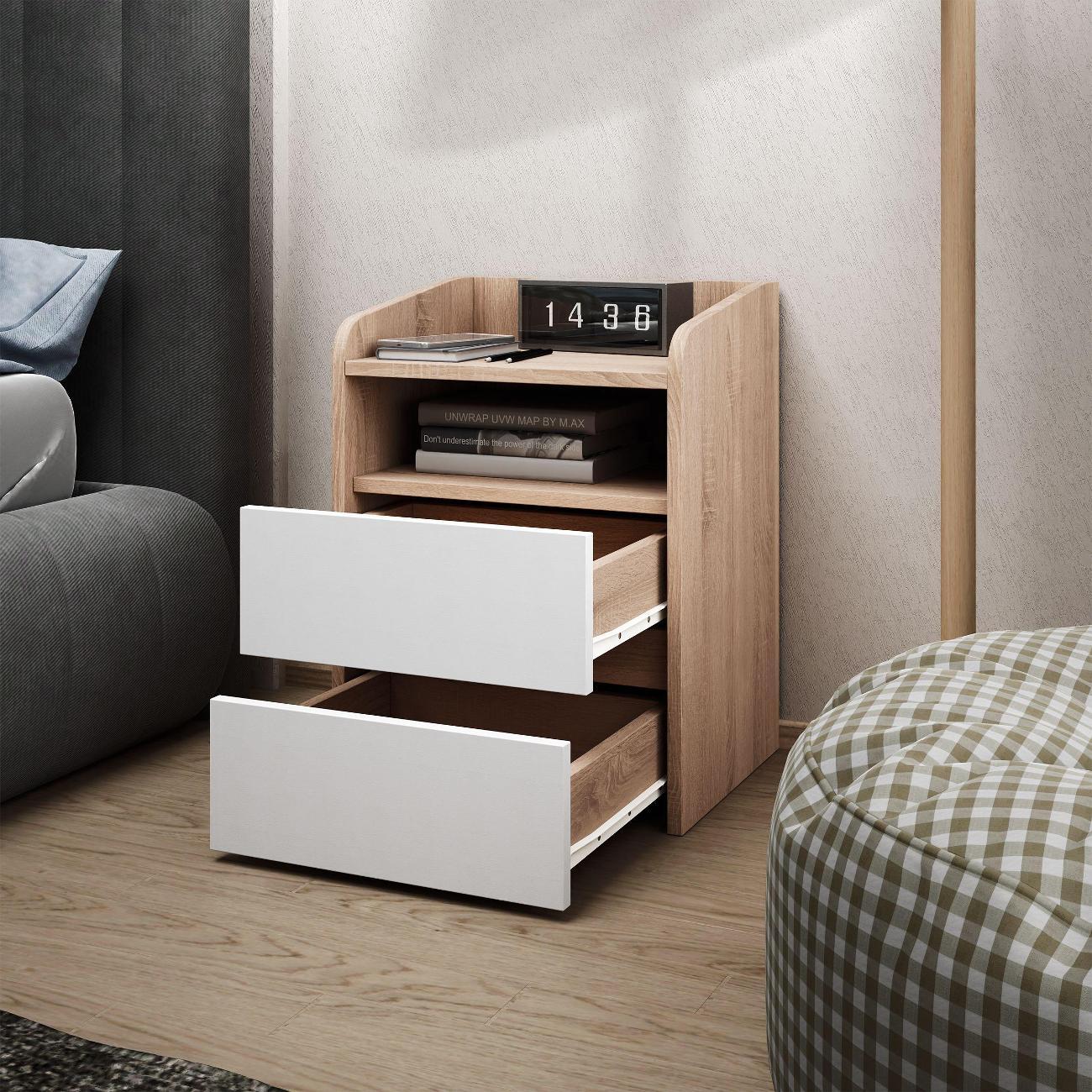 Тумба MFMaster Витто-184 дуб сонома-белый