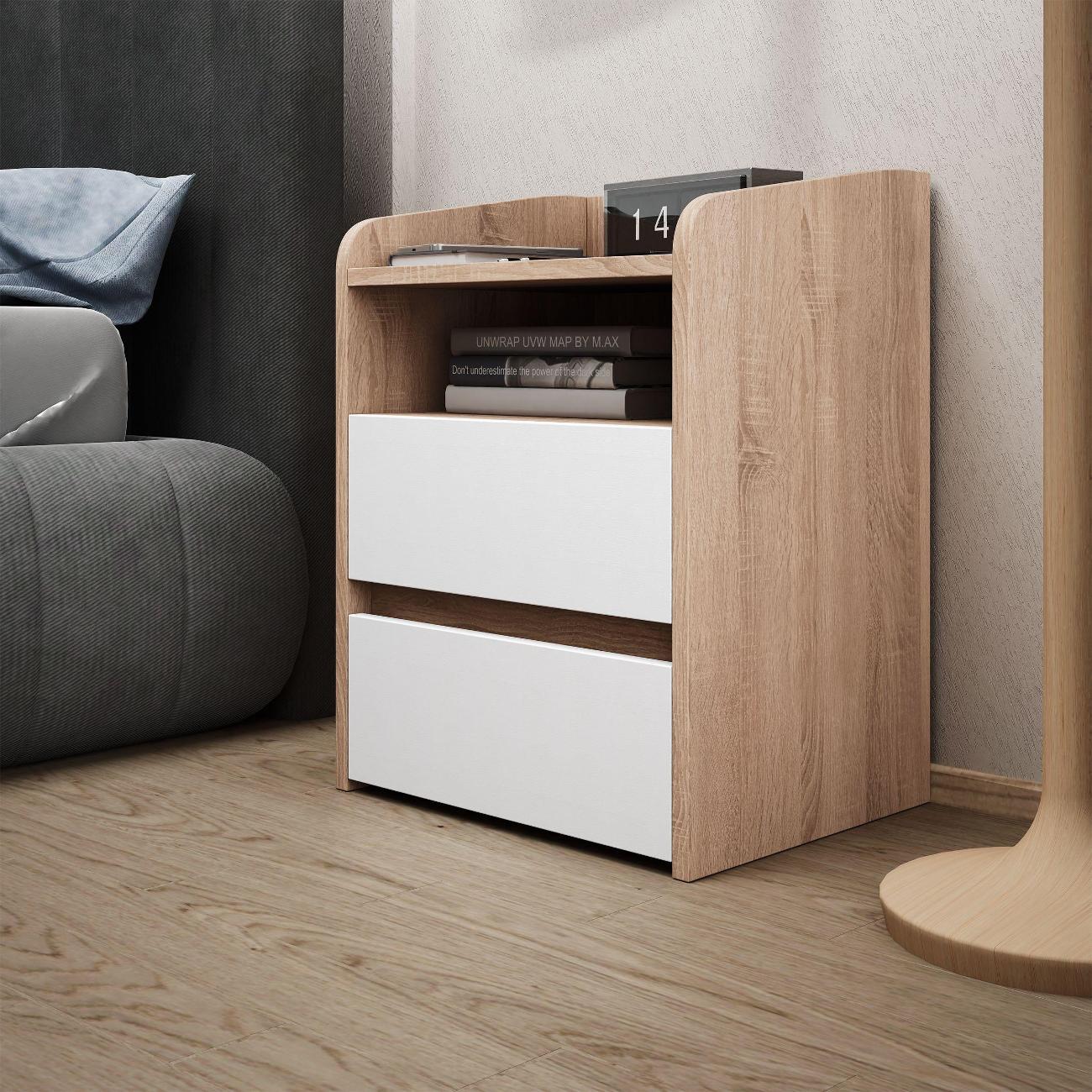 Тумба MFMaster Витто-184 дуб сонома-белый