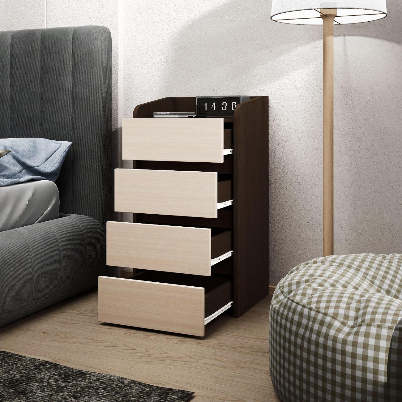 Тумба MFMaster Витто-186 венге-дуб молочный