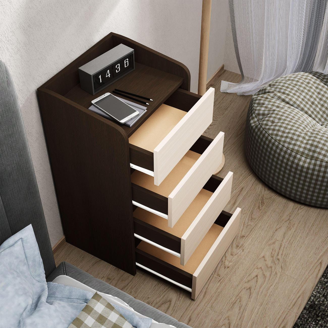 Тумба MFMaster Витто-186 венге-дуб молочный