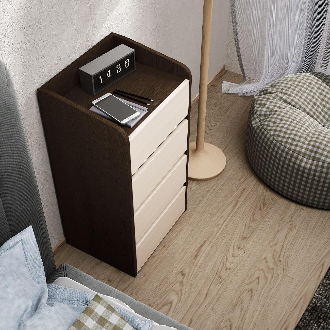 Тумба MFMaster Витто-186 венге-дуб молочный