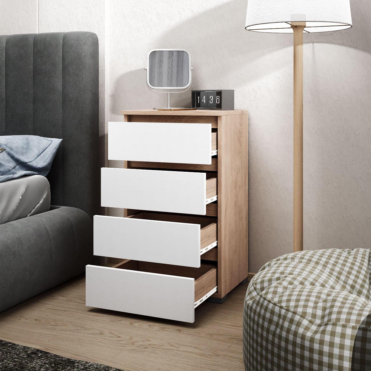 Тумба MFMaster Витто-750 дуб сонома-белый