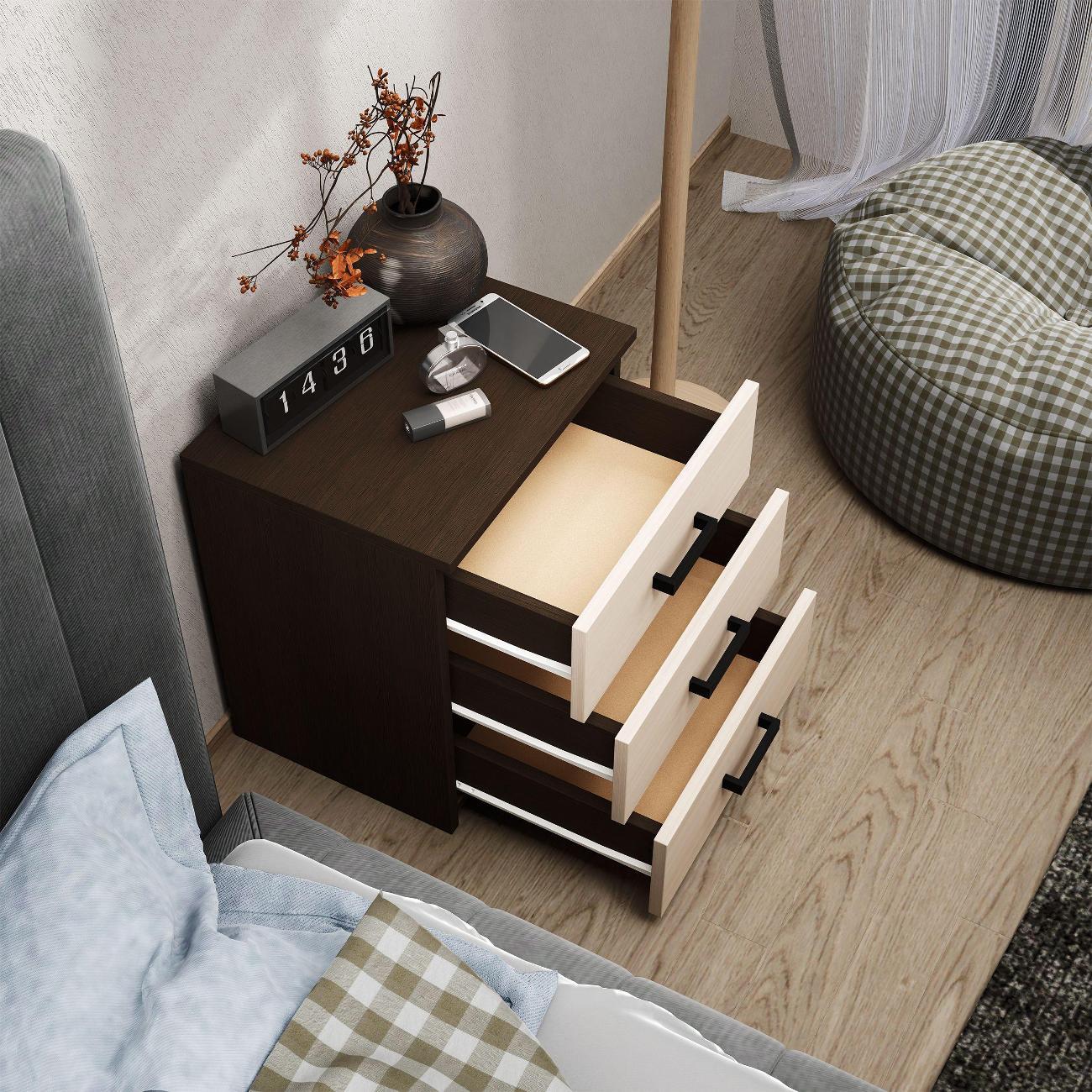 Тумба MFMaster Витто-775 венге-дуб молочный