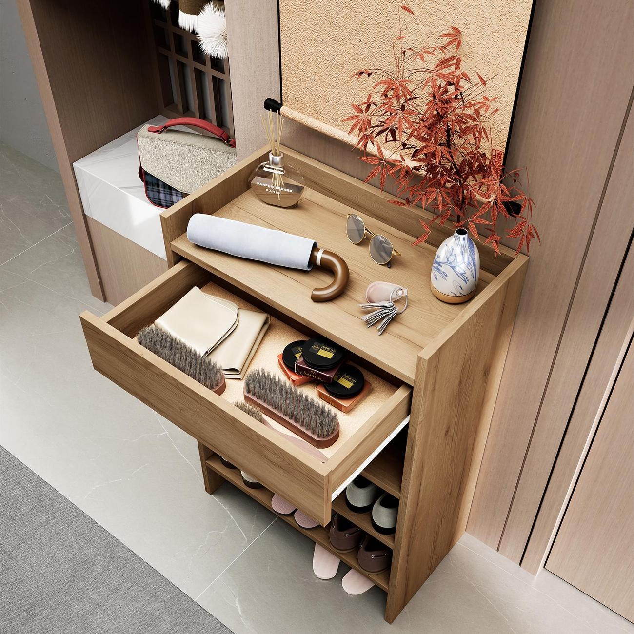 Обувница MFMaster Норта-705 дуб крафт золотой