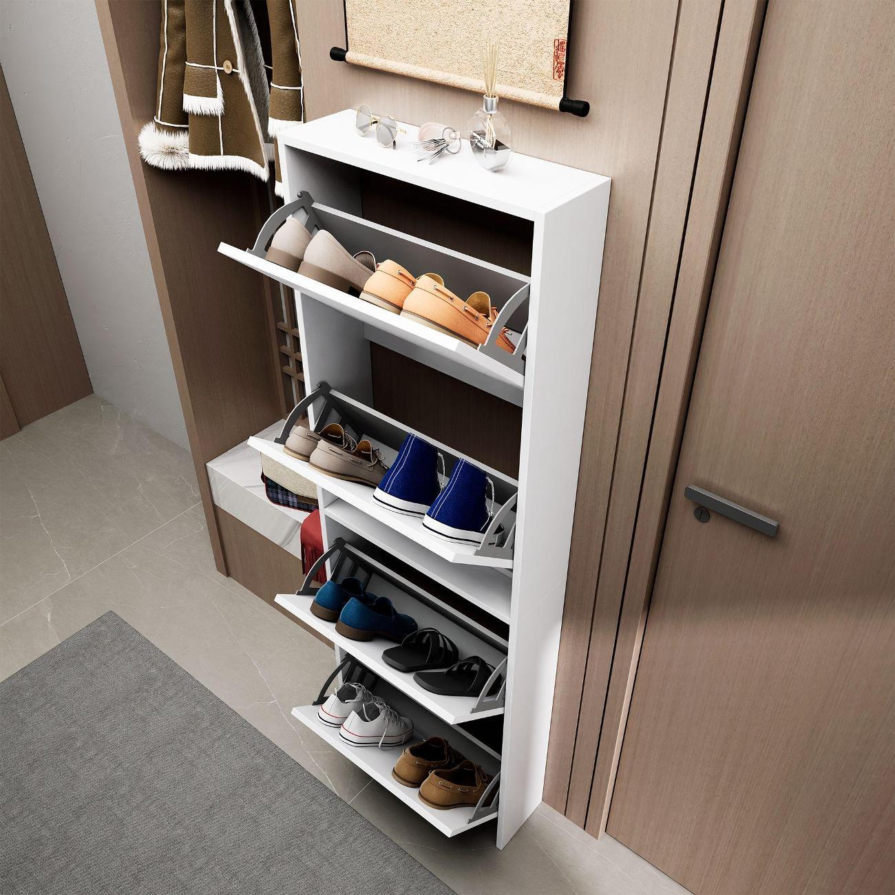 Обувница MFMaster Витто-729 белый