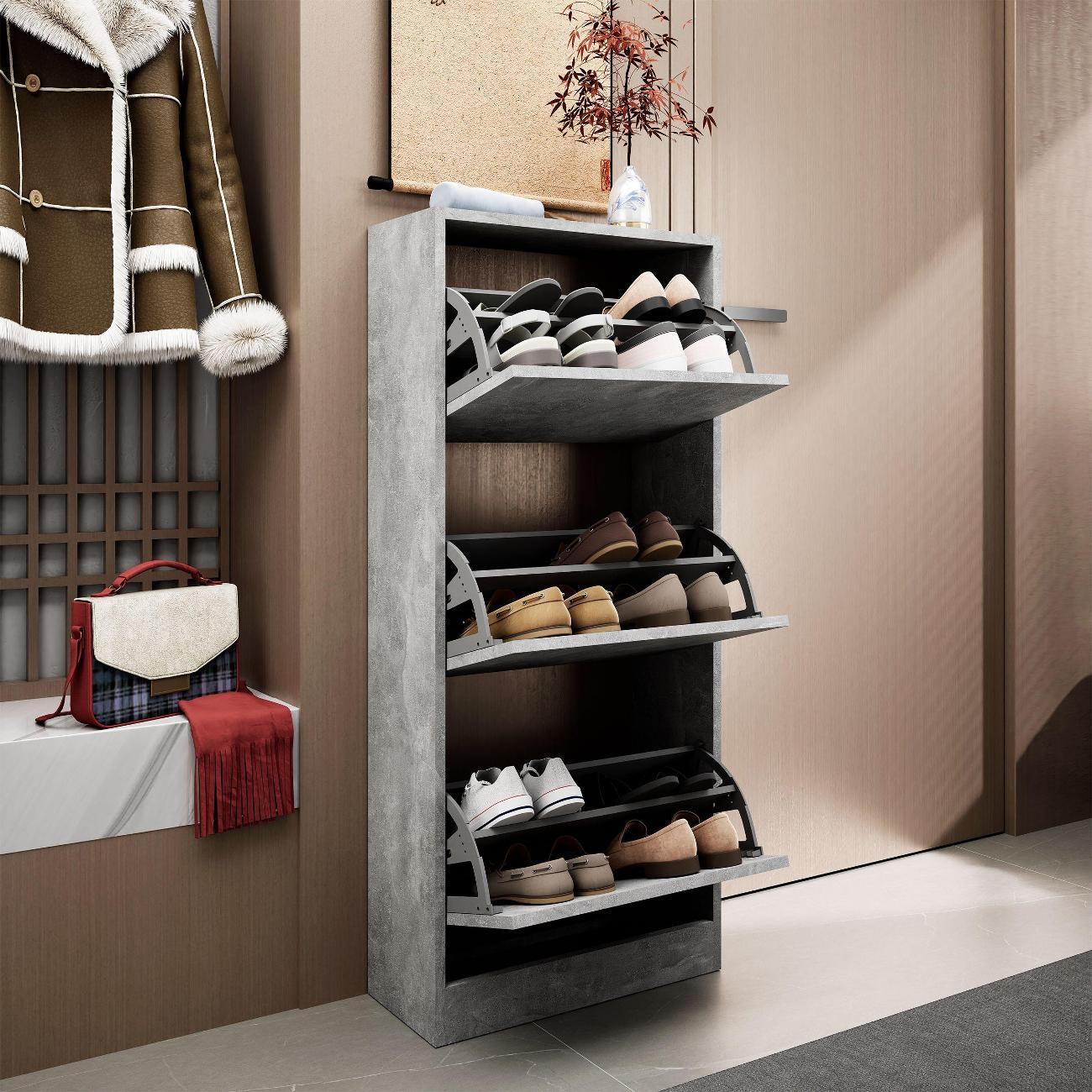 Обувница MFMaster Уно-754 бетон