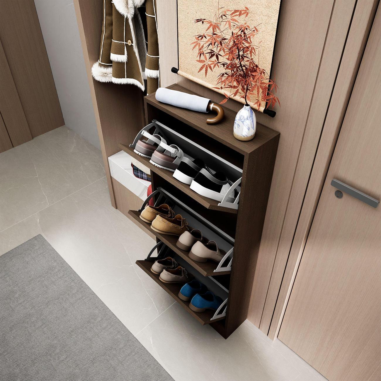 Обувница MFMaster узкая Уно-754-У венге