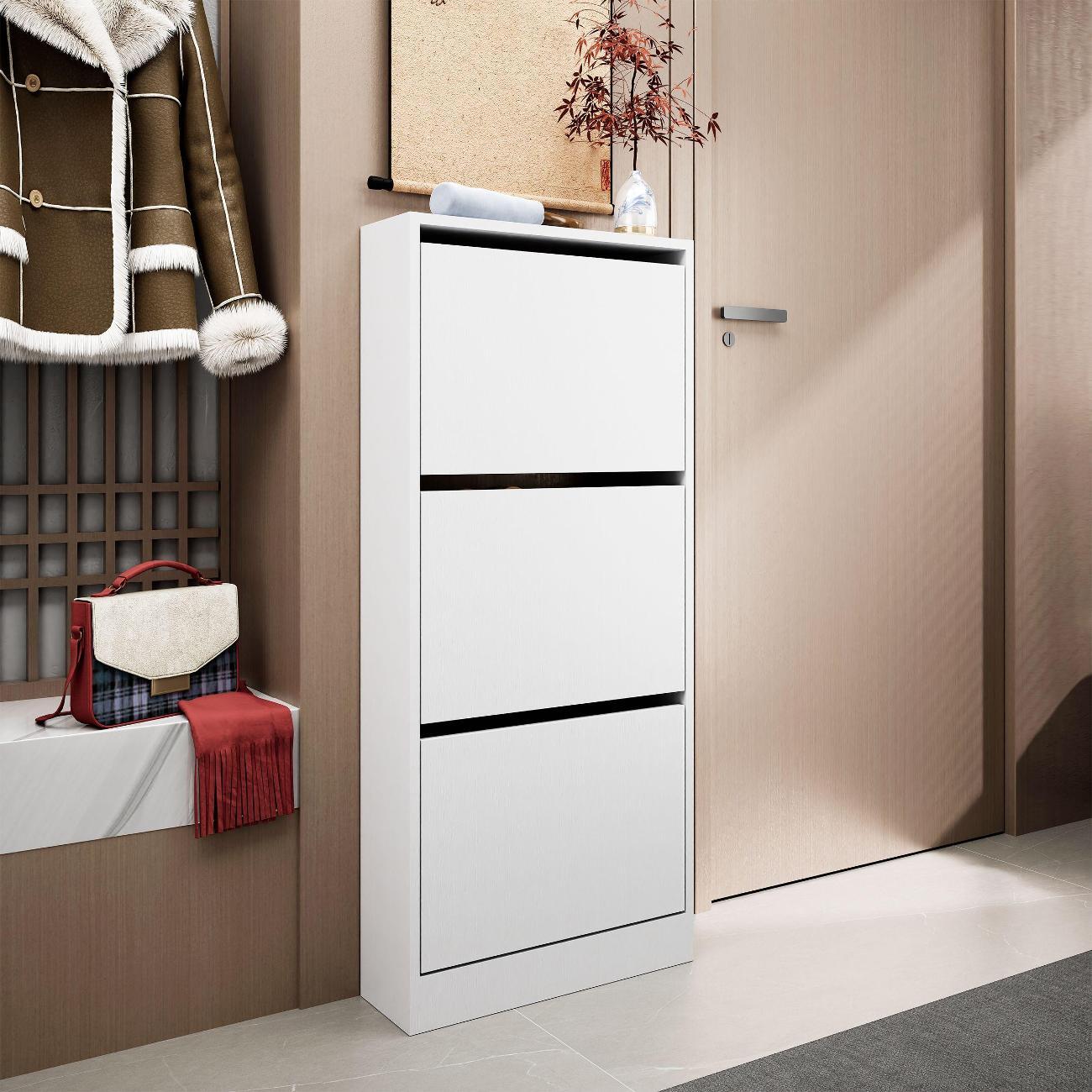 Обувница MFMaster узкая Уно-754-У белый