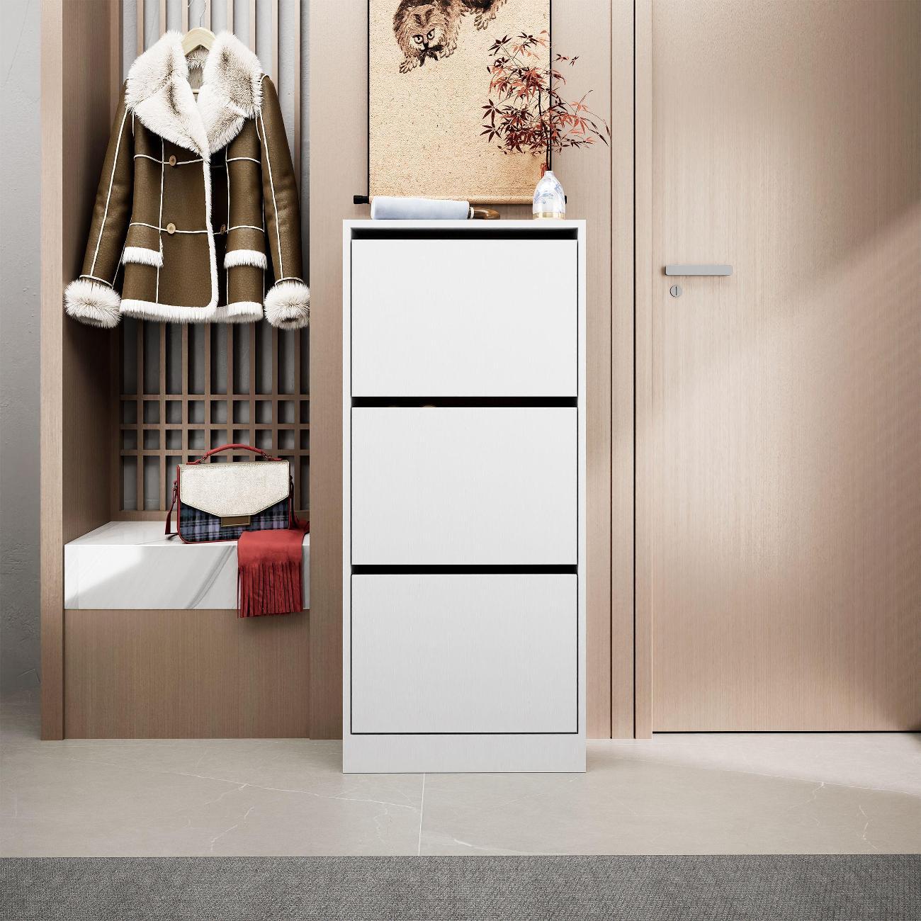 Обувница MFMaster узкая Уно-754-У белый