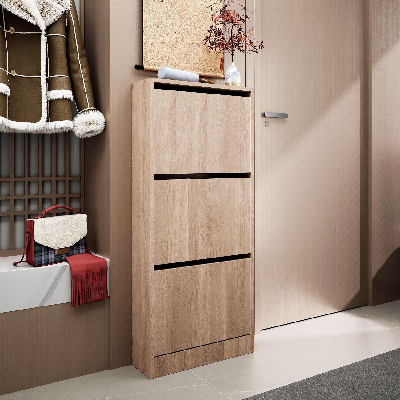 Обувница MFMaster узкая Уно-754-У дуб сонома