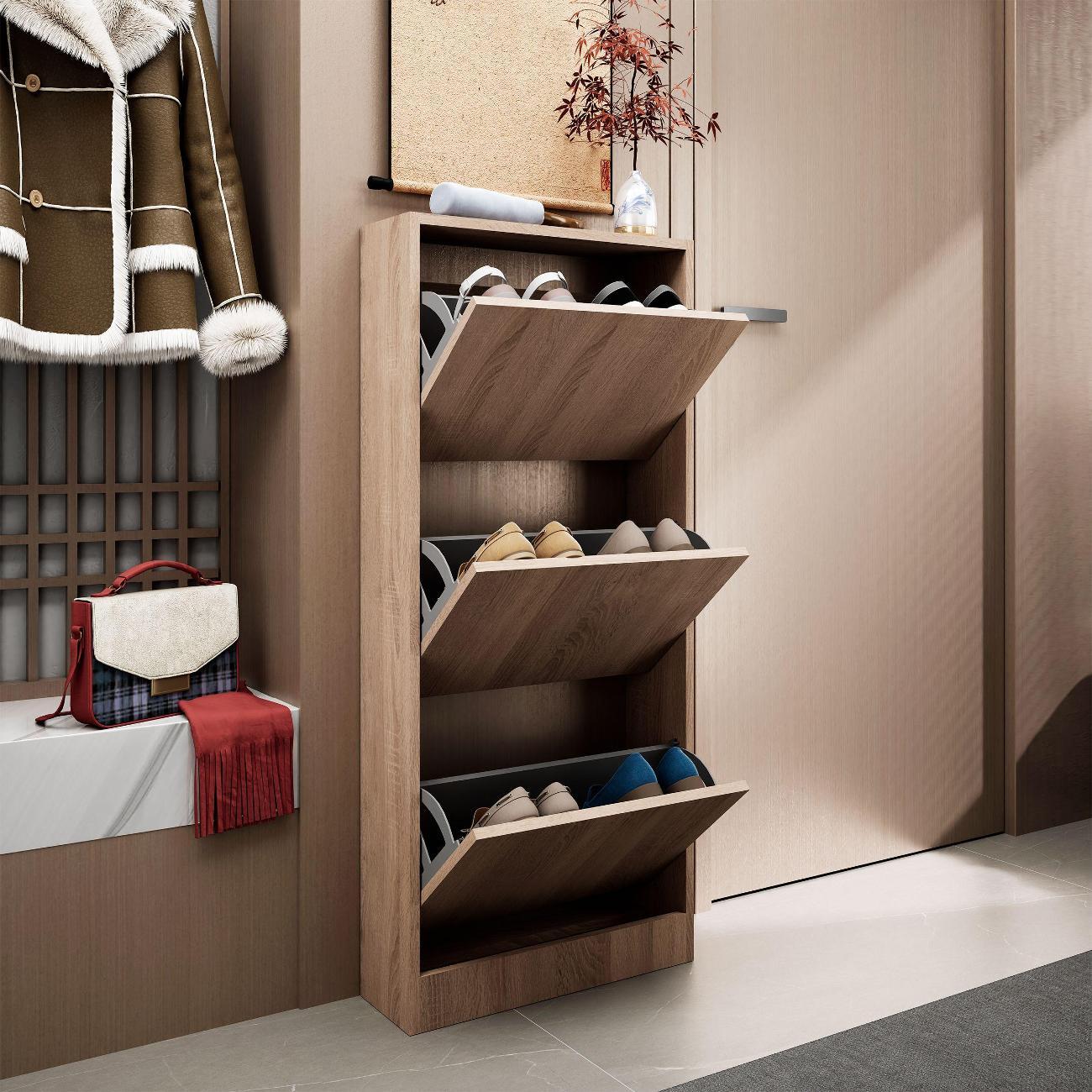 Обувница MFMaster узкая Уно-754-У дуб сонома