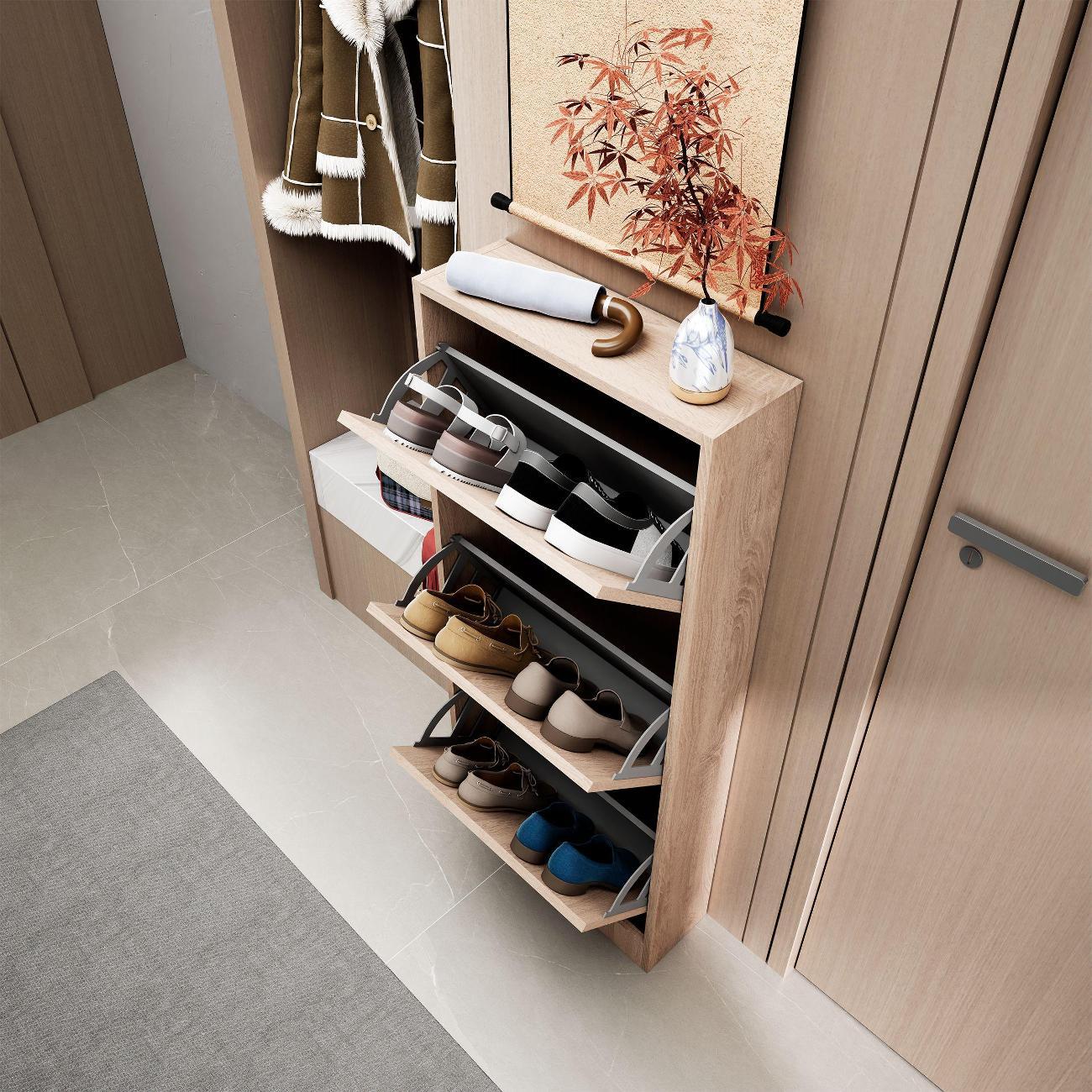 Обувница MFMaster узкая Уно-754-У дуб сонома