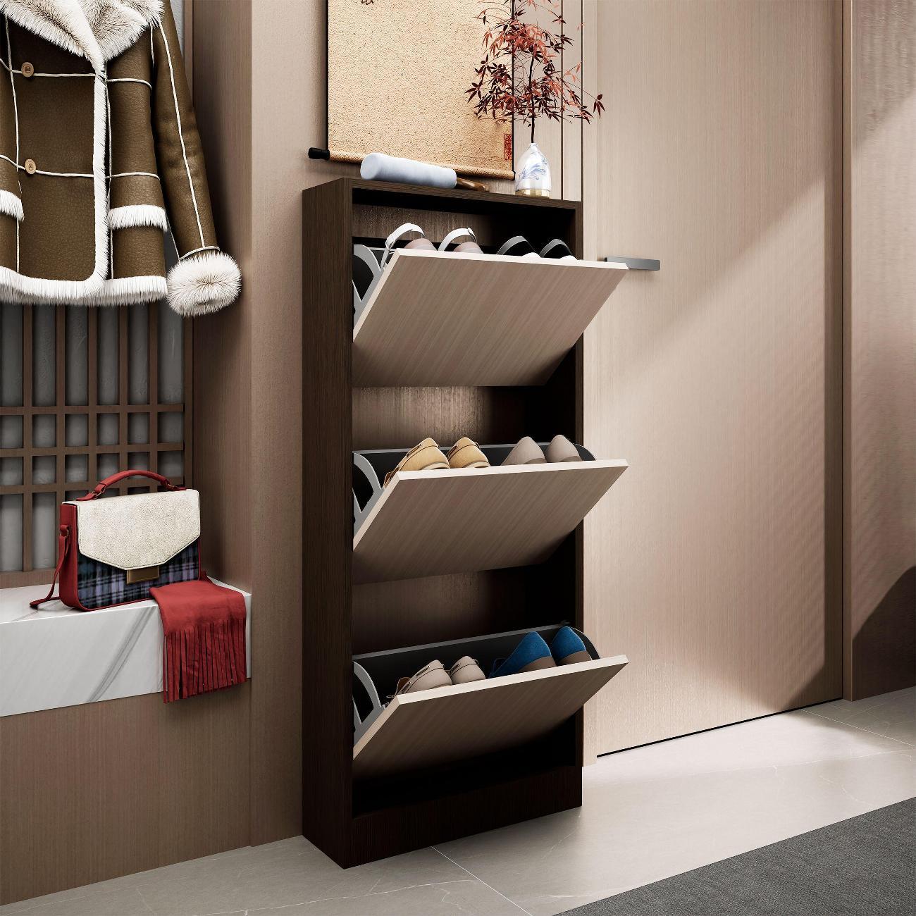 Обувница MFMaster узкая Уно-754-У венге-дуб молочный