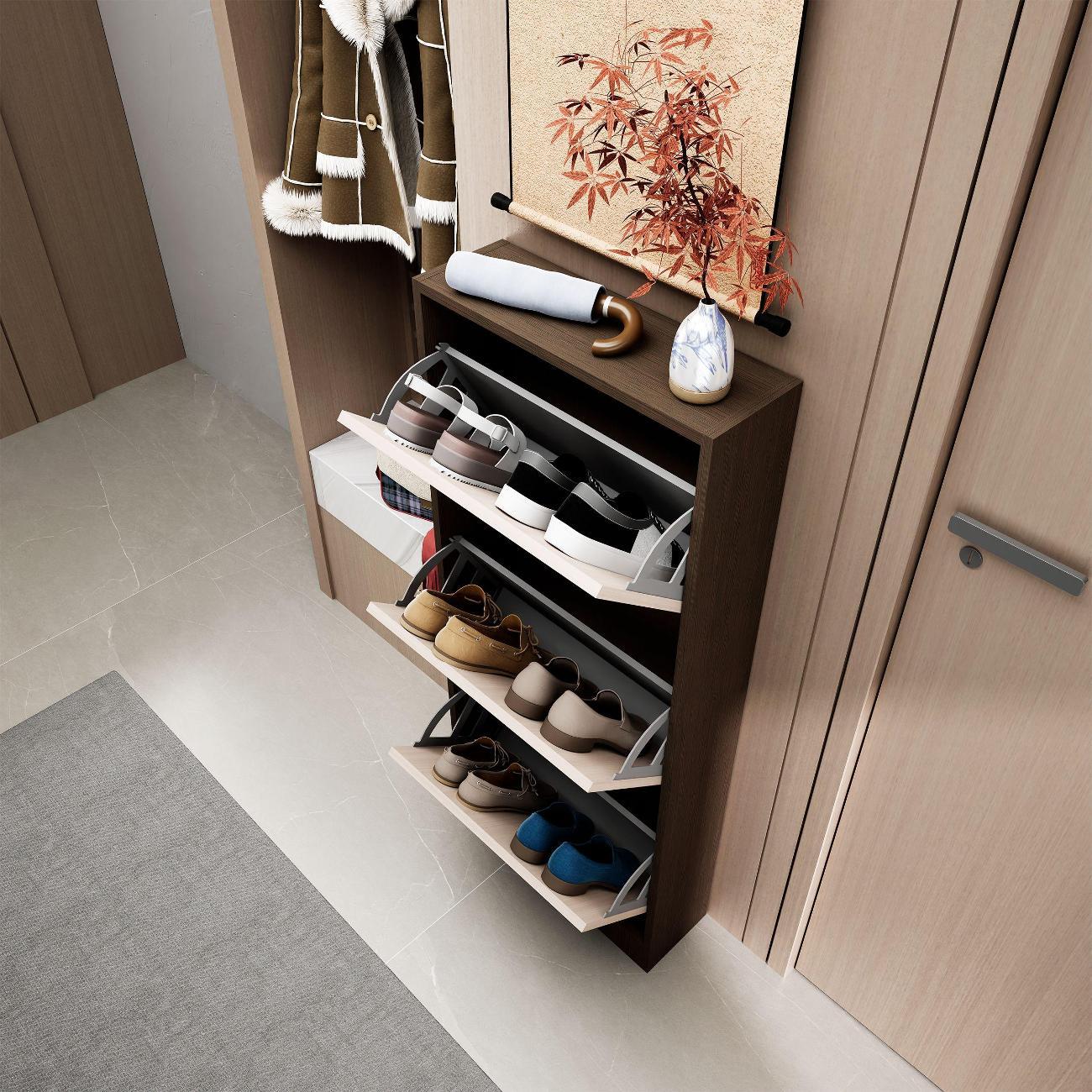 Обувница MFMaster узкая Уно-754-У венге-дуб молочный