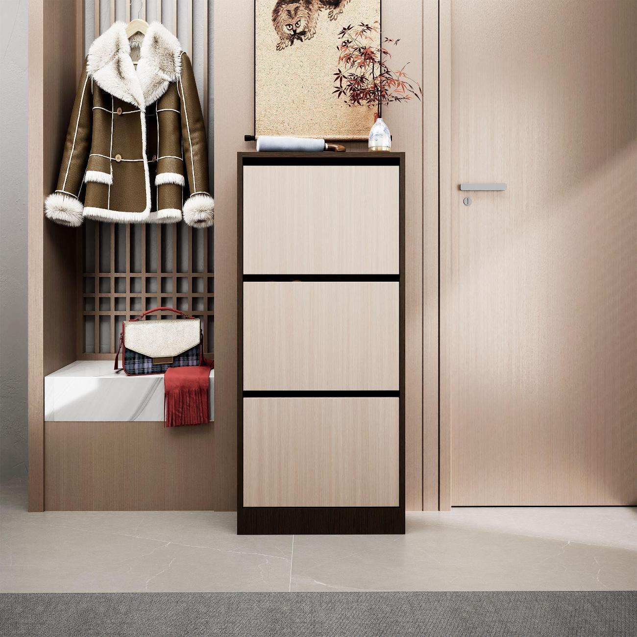 Обувница MFMaster узкая Уно-754-У венге-дуб молочный