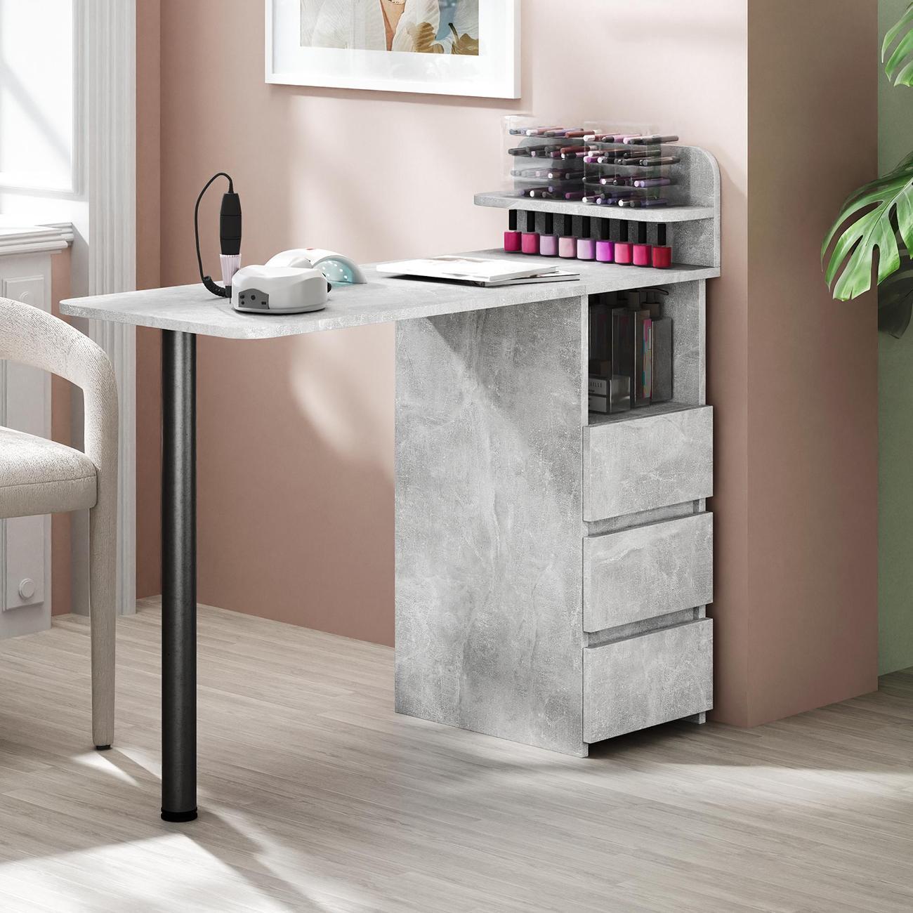 Столик туалетный MFMaster Риано-14 Бетон