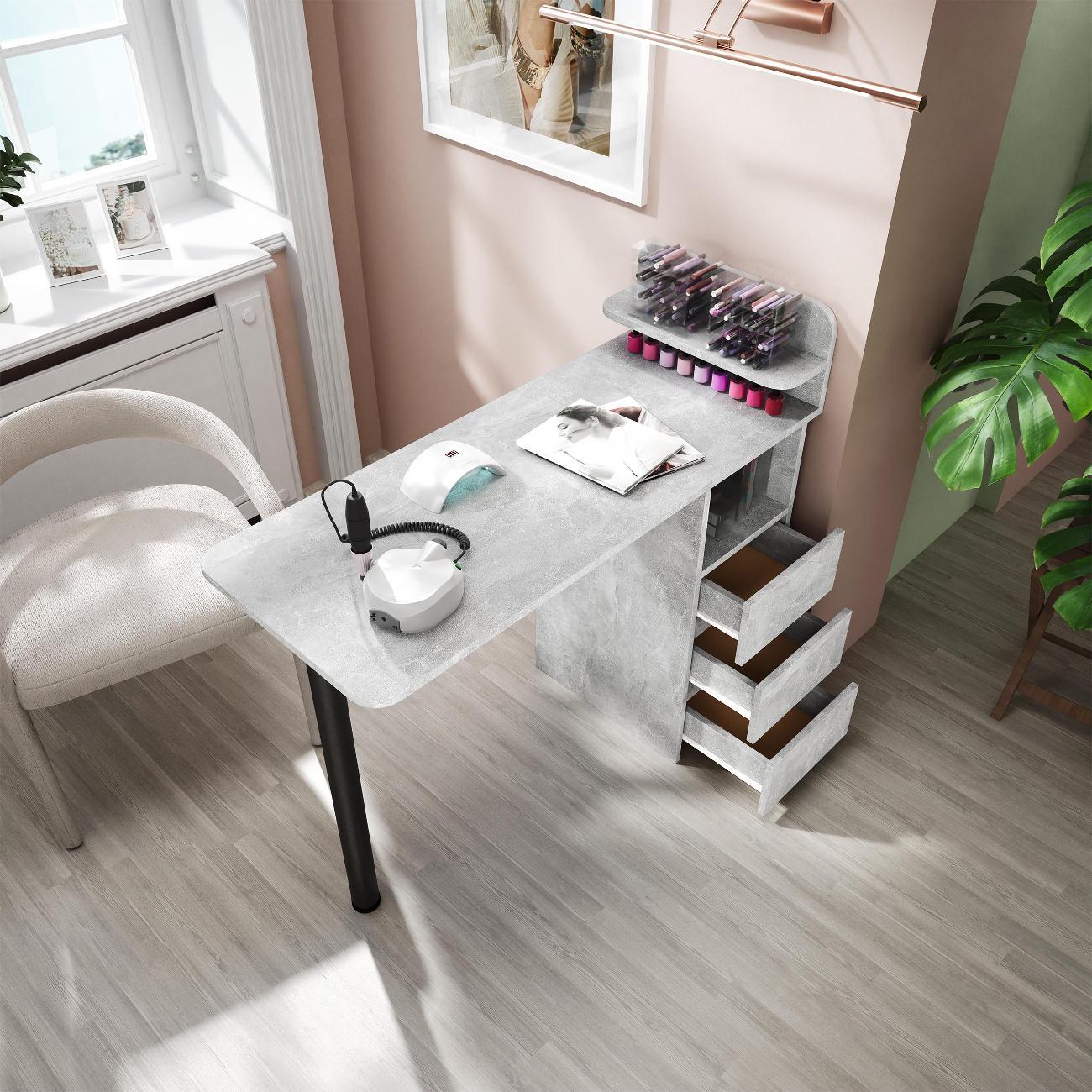 Столик туалетный MFMaster Риано-14 Бетон