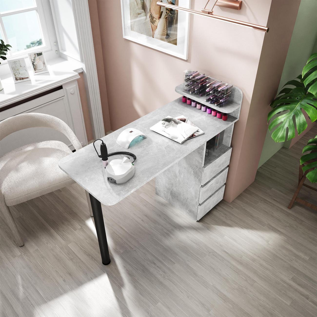 Столик туалетный MFMaster Риано-14 Бетон