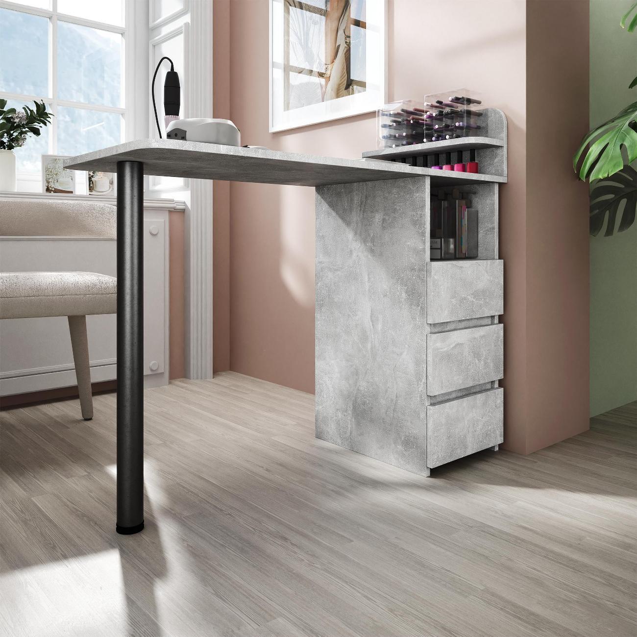 Столик туалетный MFMaster Риано-14 Бетон