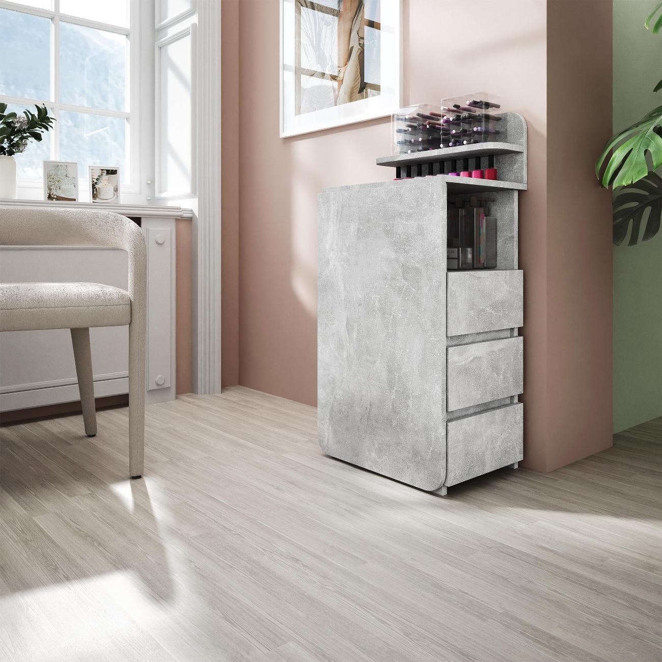 Столик туалетный MFMaster Риано-14 Бетон