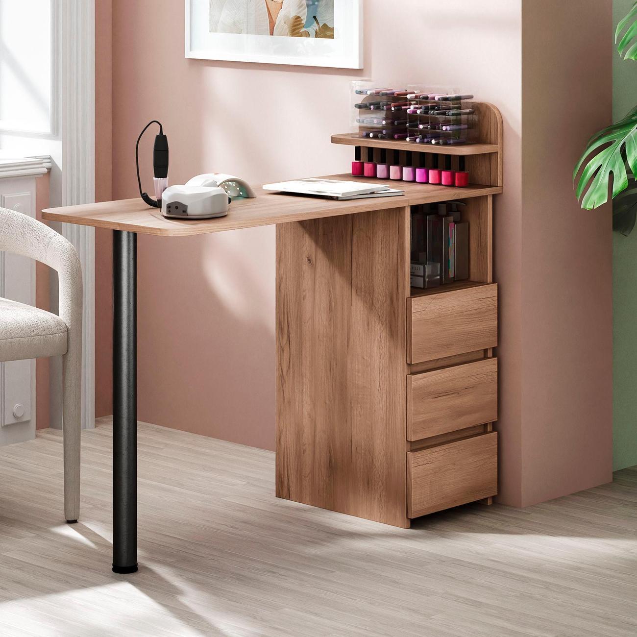 Столик туалетный MFMaster Риано-14 дуб крафт табак