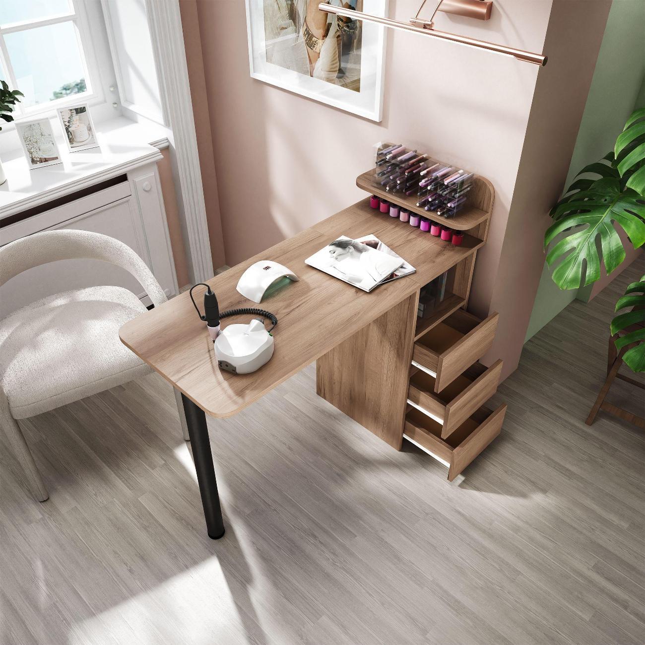 Столик туалетный MFMaster Риано-14 дуб крафт табак