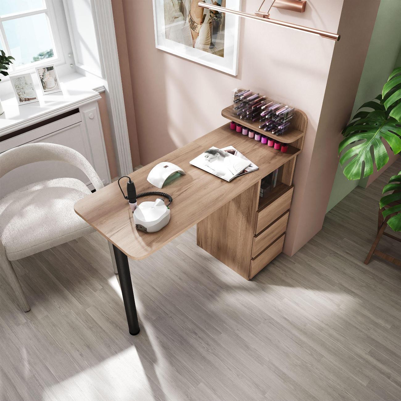 Столик туалетный MFMaster Риано-14 дуб крафт табак