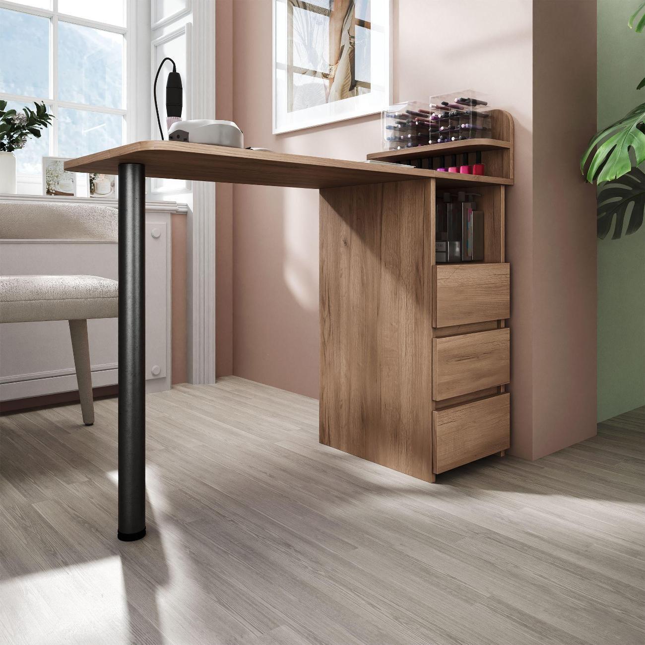 Столик туалетный MFMaster Риано-14 дуб крафт табак