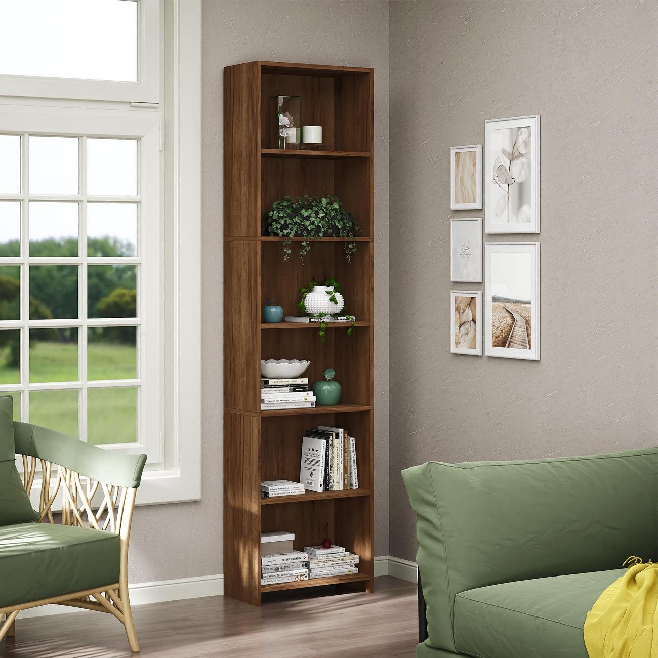 Стеллаж офисный MFMaster Файн-706 дуб крафт табак