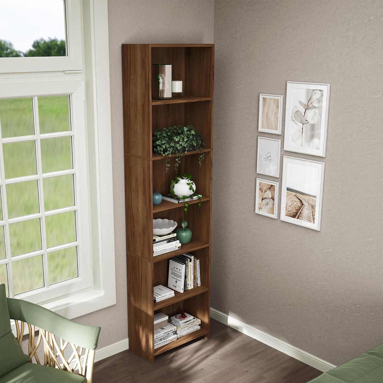 Стеллаж офисный MFMaster Файн-706 дуб крафт табак