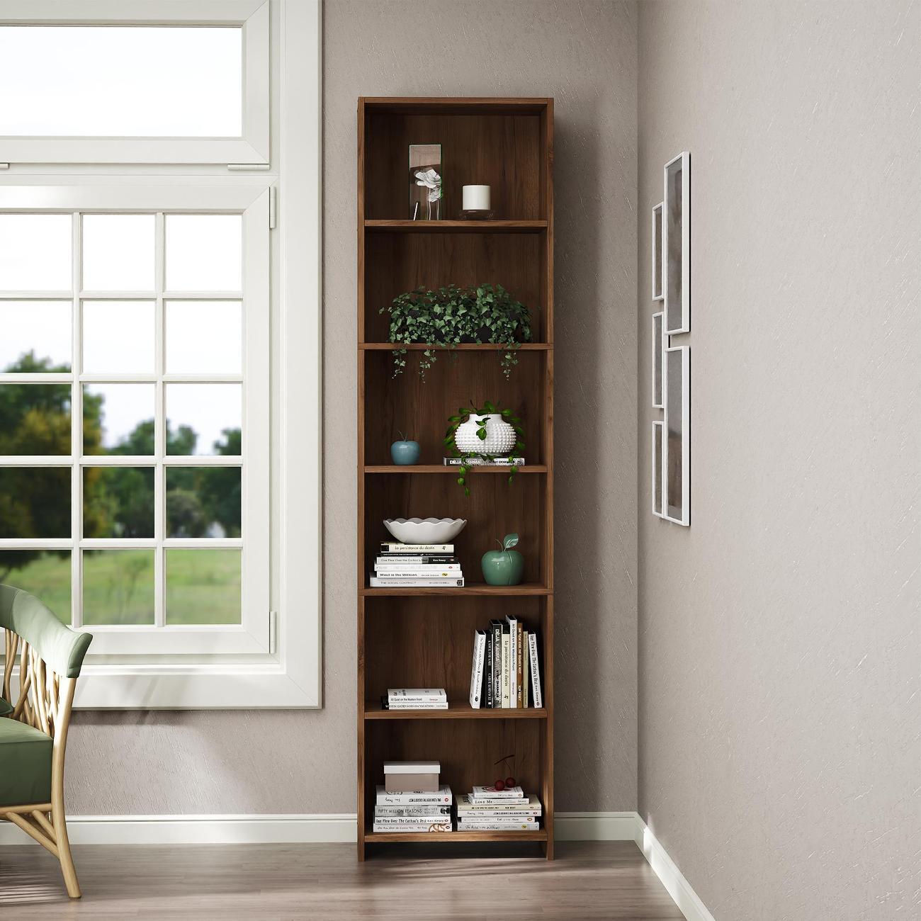 Стеллаж офисный MFMaster Файн-706 дуб крафт табак