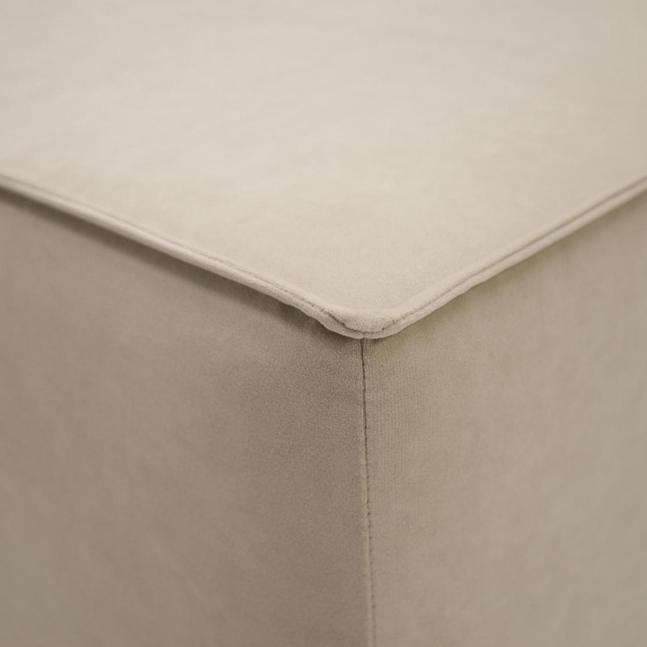 Кушетка Ладья Элфи 152х88х90 см, правый, велюр бежевый