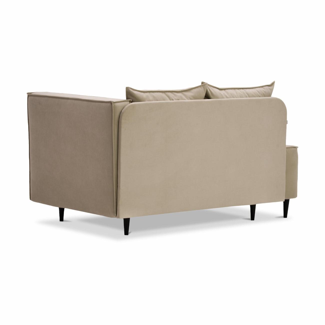 Кушетка Ладья Элфи 152х88х90 см, правый, велюр бежевый