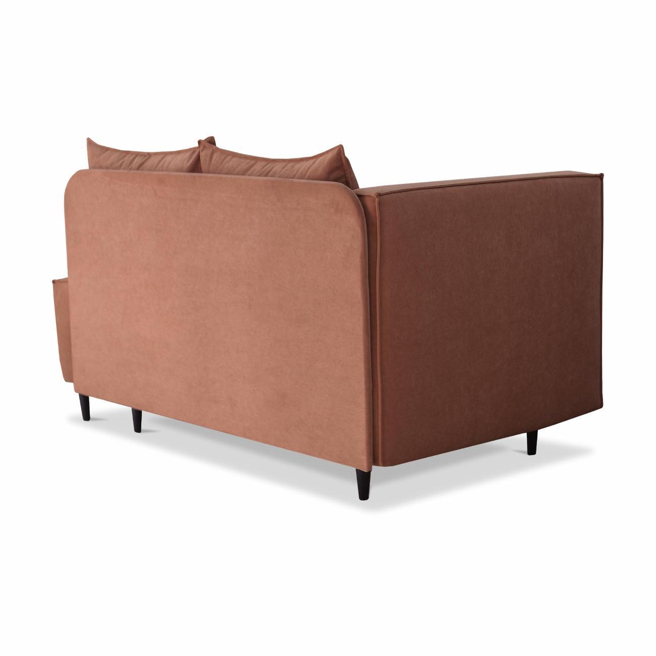 Кушетка Ладья Элфи 152х88х90 см, левый, велюр оранжевый