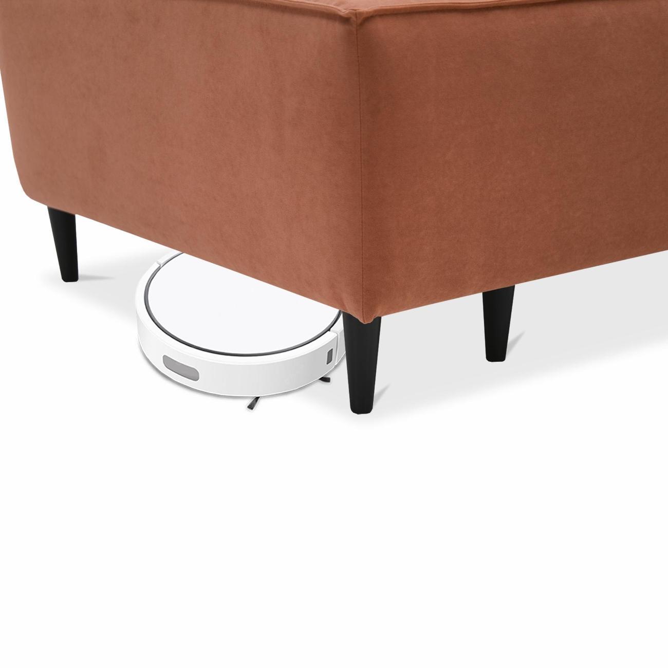 Кушетка Ладья Элфи 152х88х90 см, левый, велюр оранжевый