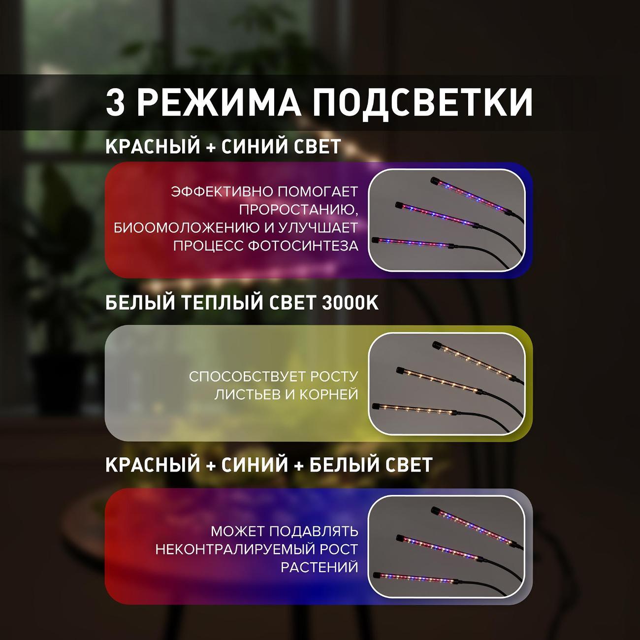 Фитолампа для растений и аксессуары Estares SOLAR phyto 30W 3I-RC-USB-3/1