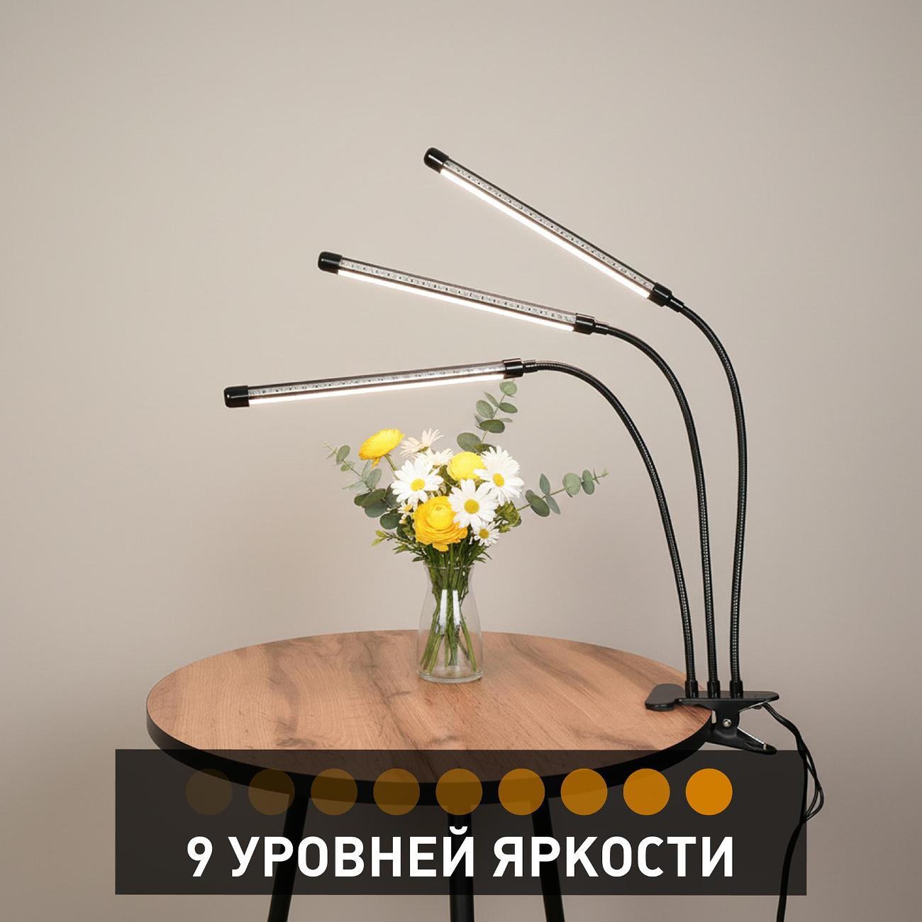 Фитолампа для растений и аксессуары Estares SOLAR phyto 30W 3I-RC-USB-3/1