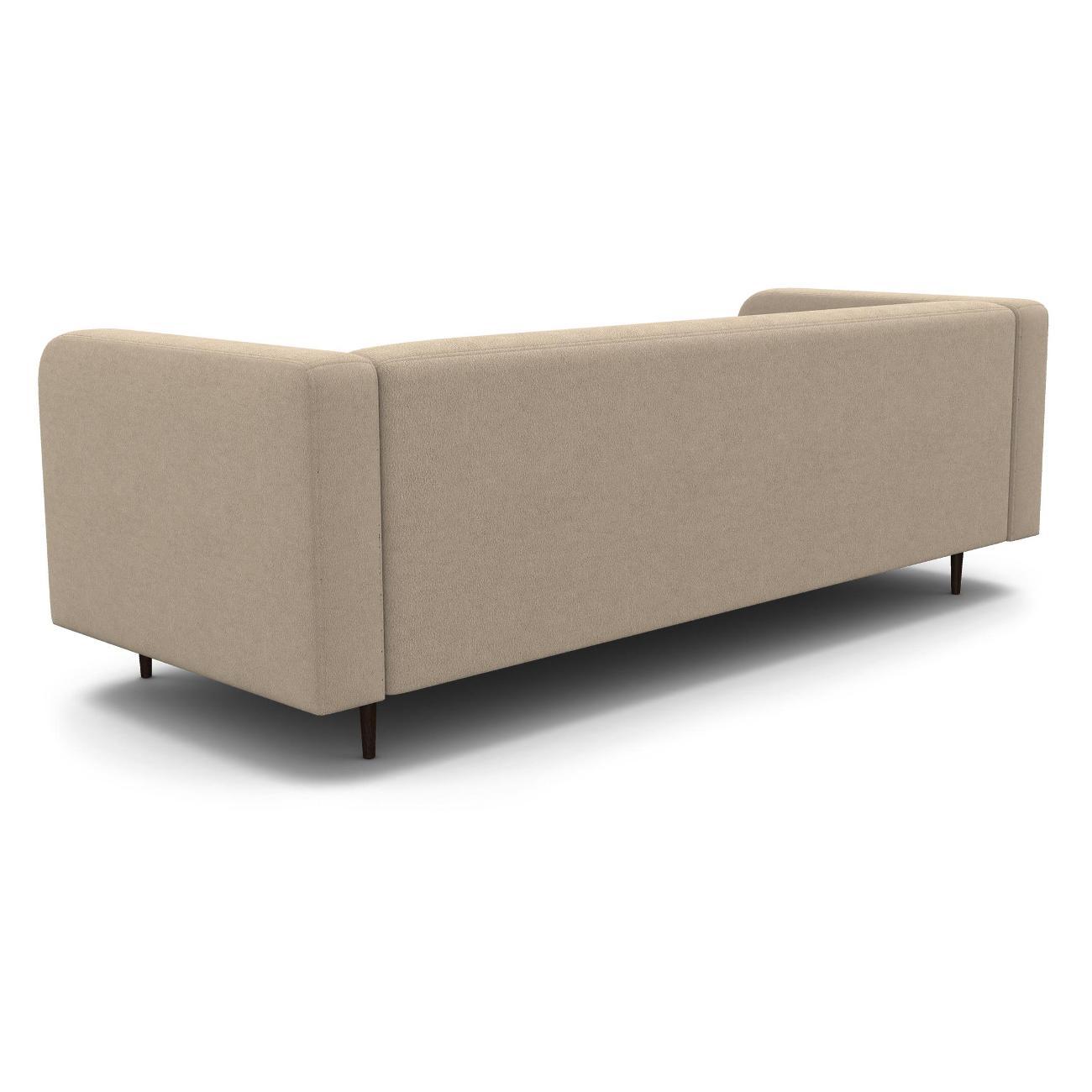 Диван Шарм-Дизайн офисный 3-х местный Акцент, прямой велюр бежевый