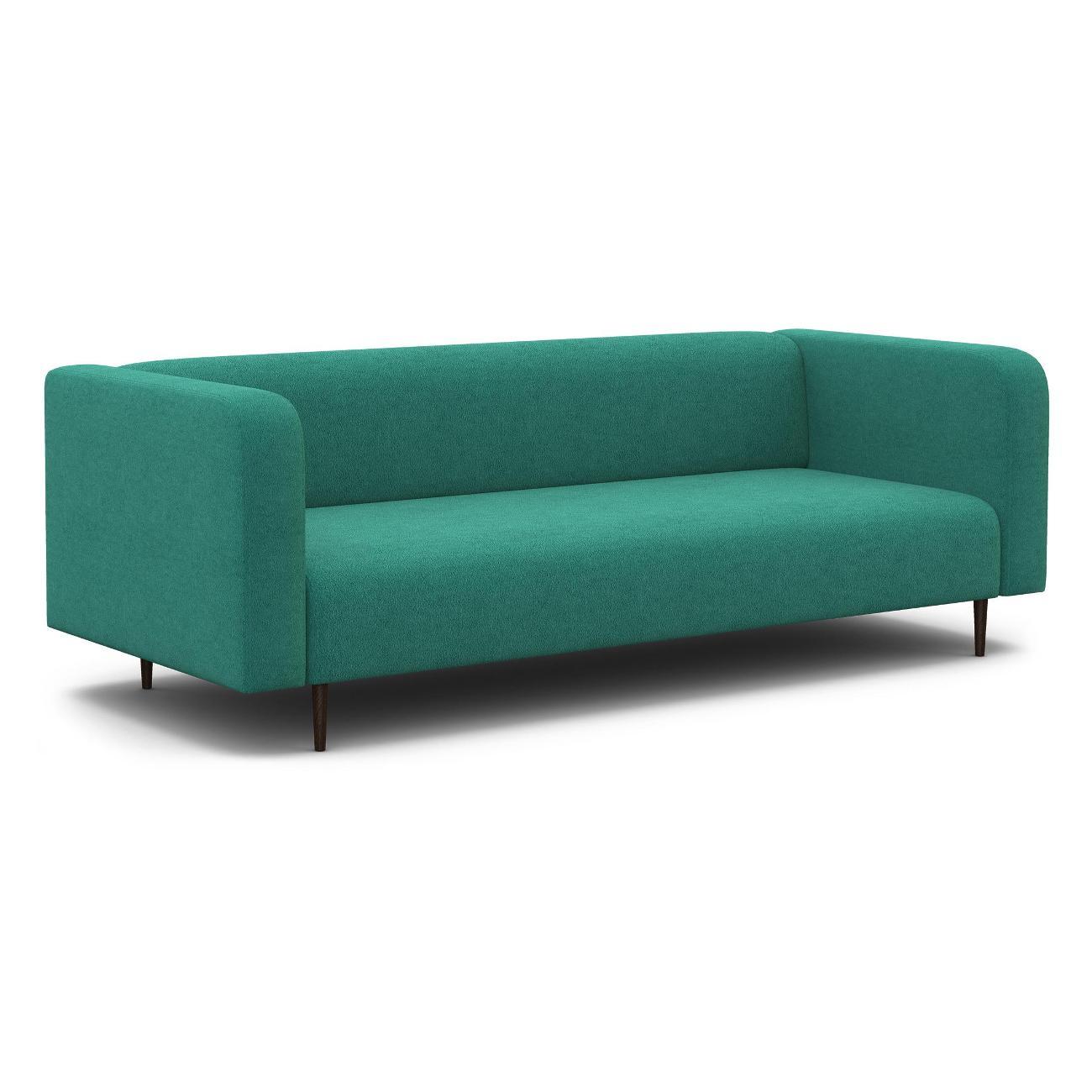 Диван Шарм-Дизайн офисный 3-х местный Акцент, прямой бирюзовый