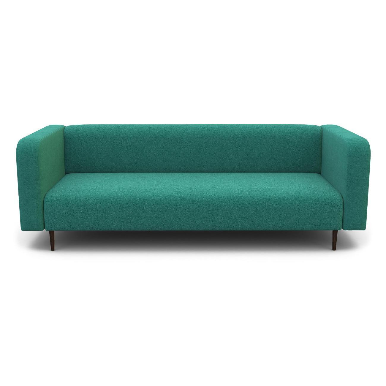 Диван Шарм-Дизайн офисный 3-х местный Акцент, прямой бирюзовый