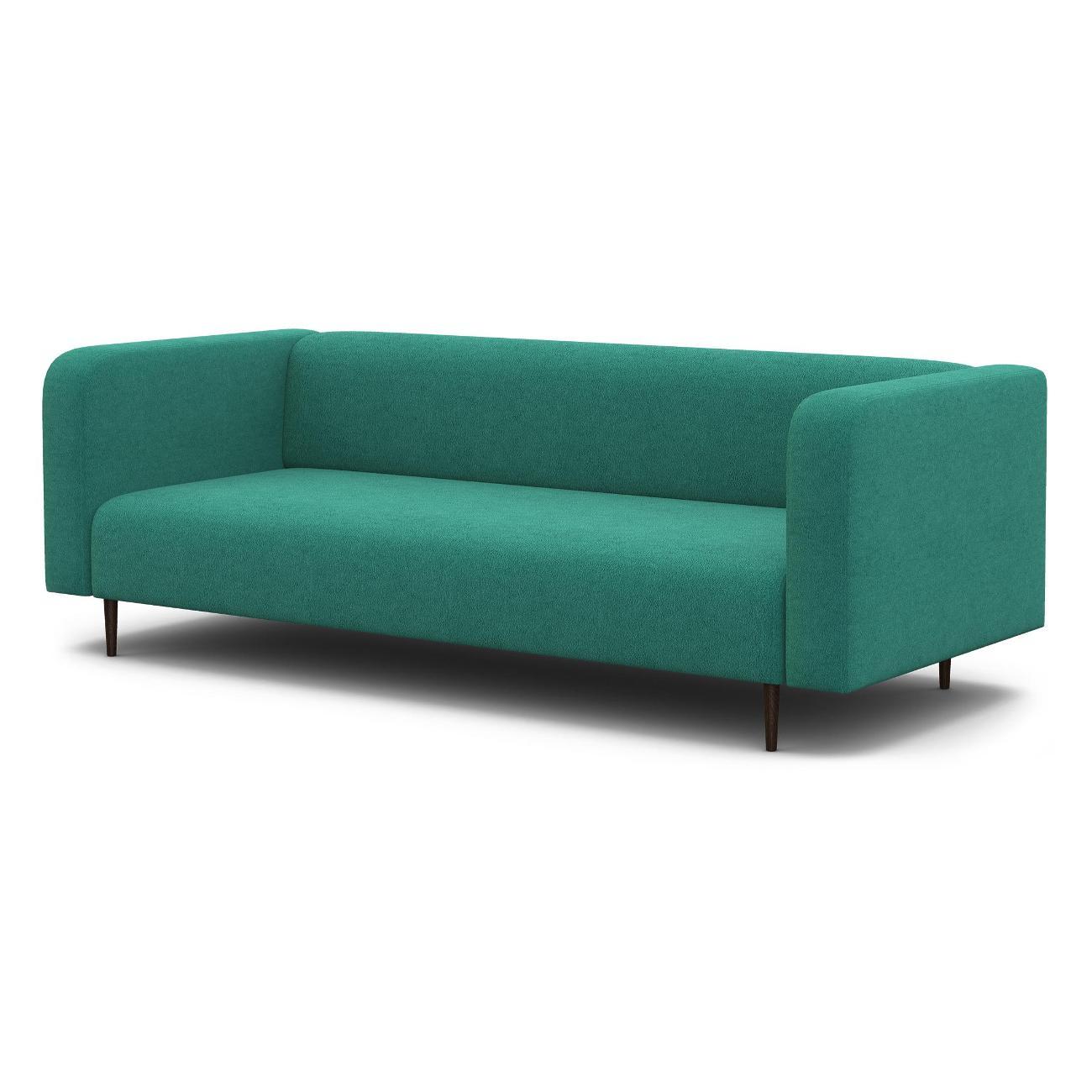 Диван Шарм-Дизайн офисный 3-х местный Акцент, прямой бирюзовый