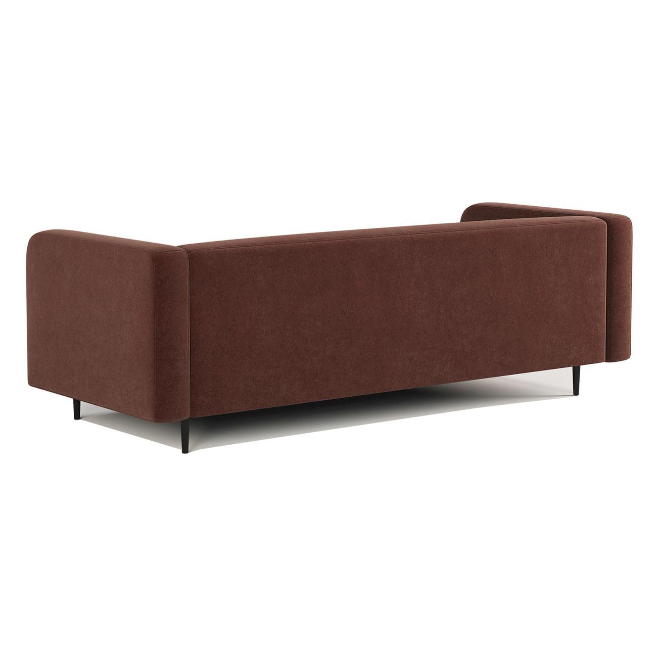 Диван Шарм-Дизайн офисный 3-х местный Акцент, прямой Дрим шоколад