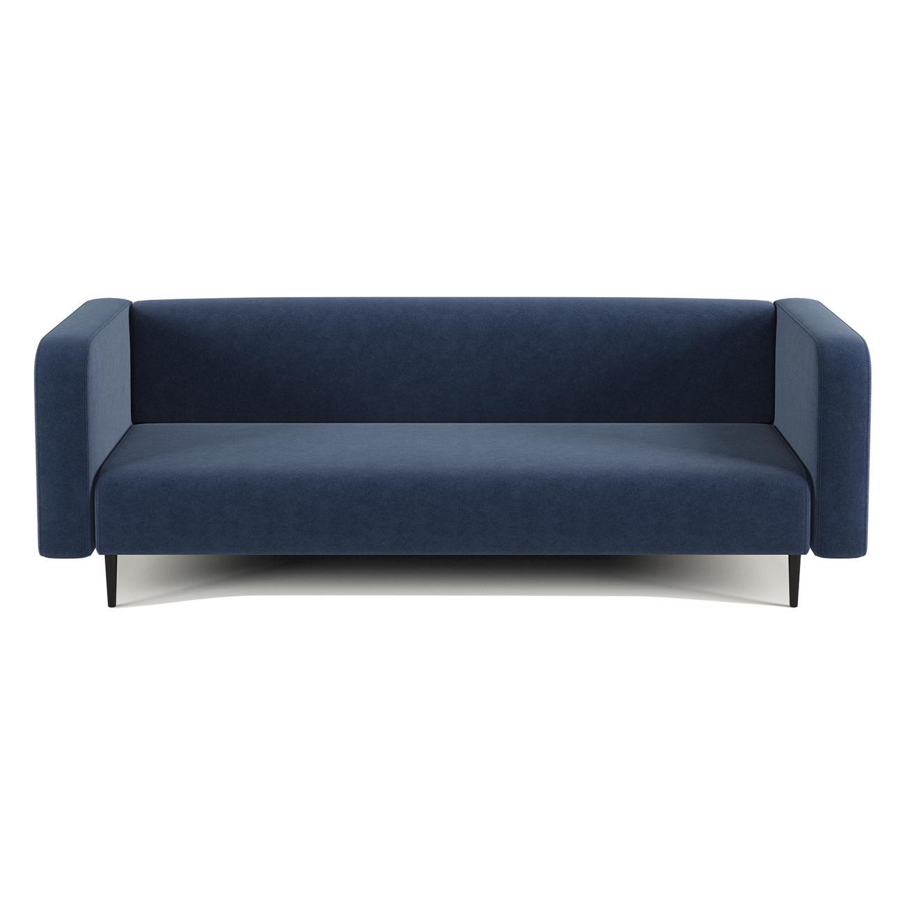 Диван Шарм-Дизайн офисный 3-х местный Акцент, прямой Ультра миднайт