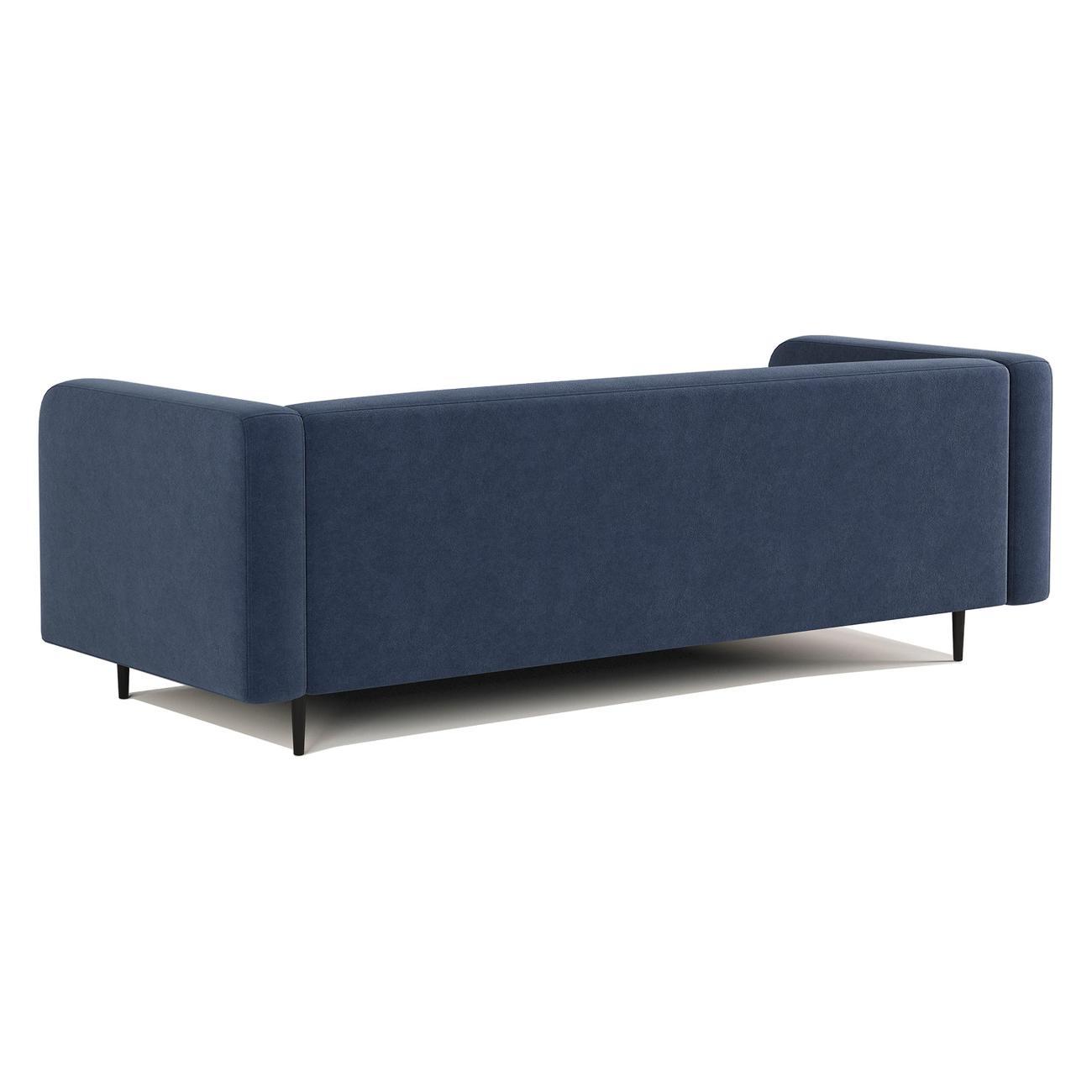 Диван Шарм-Дизайн офисный 3-х местный Акцент, прямой Ультра миднайт