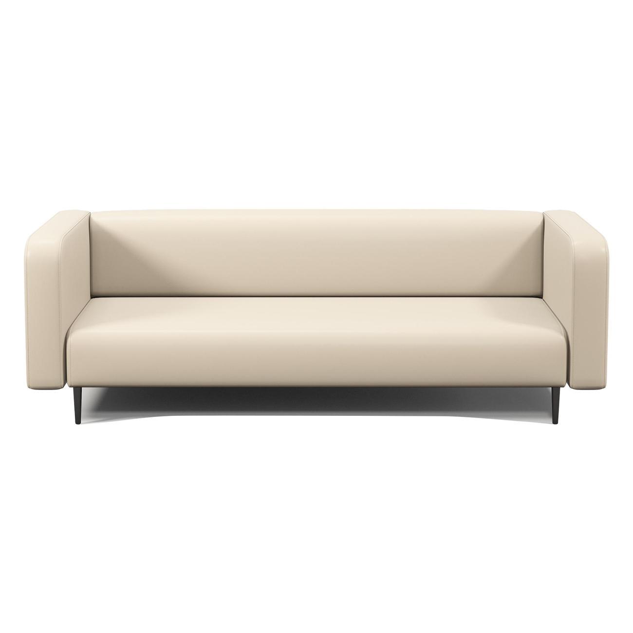 Диван Шарм-Дизайн офисный 3-х местный Акцент, прямой экокожа беж