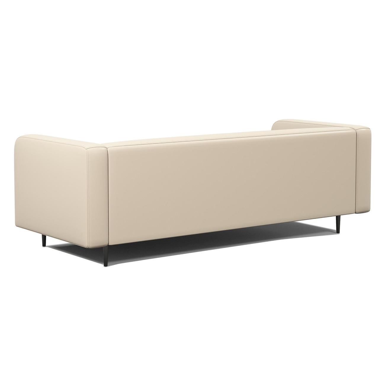 Диван Шарм-Дизайн офисный 3-х местный Акцент, прямой экокожа беж